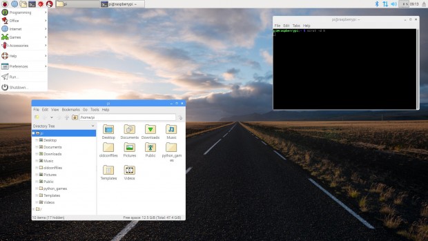 Gesamtbild des neuen Desktops<br>(Bild: Raspberry Pi Foundation)