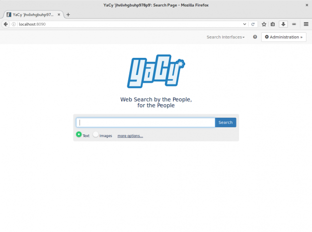 Startseite einer Yacy-Installation (Screenshot: Golem.de/Jan Weisensee)