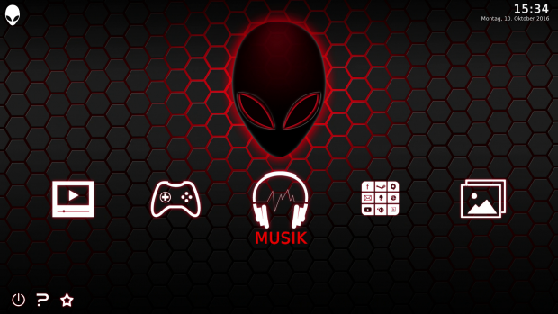 Die Oberfläche wird per Gamepad bedient. (Screenshot: Golem.de)