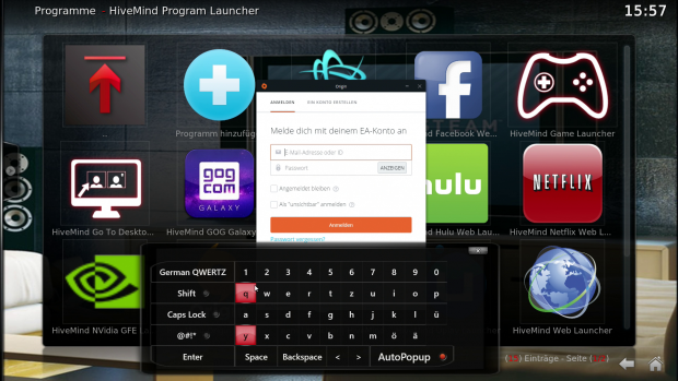 Eingaben erfolgen per eingeblendeter Tastatur. (Screenshot: Golem.de)