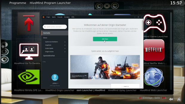 Obendrein schubsen wir den Mauszeiger per Stick umher. (Screenshot: Golem.de)