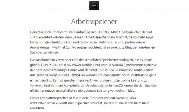 Beide Macbook Pro nutzen LPDDR3 (Bild: Apple)