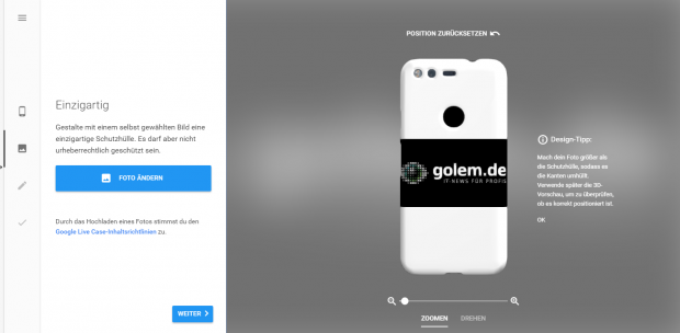 Auch bei diesem Motiv mosert Google. (Screenshot: Golem.de)