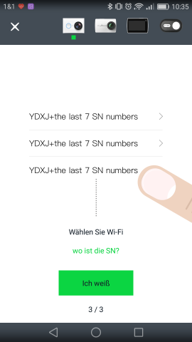 Die Übersetzung der Yi-App ist teilweise etwas holprig, die Verbindung klappt aber gut. (Bild: Martin Wolf/Golem.de)