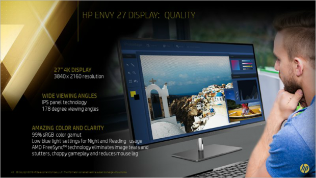 Präsentation zum Envy-27-Display (Bild: HP)