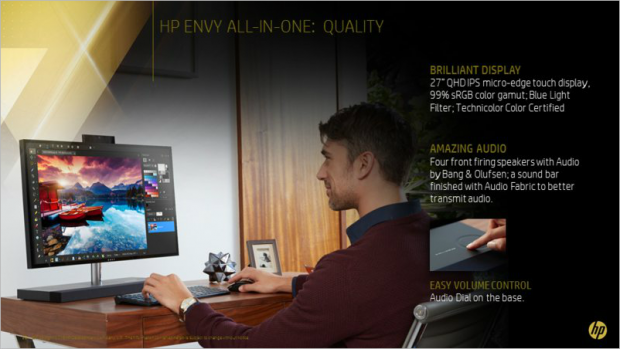 Präsentation zum Envy-27-AiO (Bild: HP)
