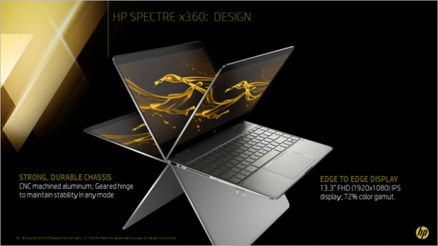 Präsentation zum Spectre x360 (Bild: HP)