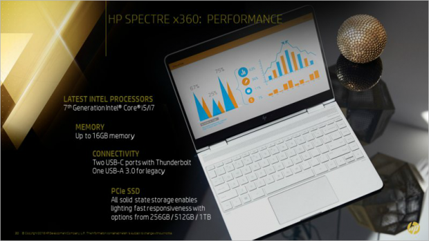 Präsentation zum Spectre x360 (Bild: HP)