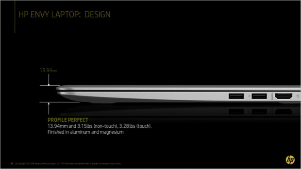Präsentation zum Envy-13-Notebook (Bild: HP)