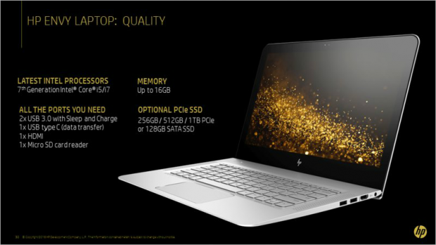 Präsentation zum Envy-13-Notebook (Bild: HP)