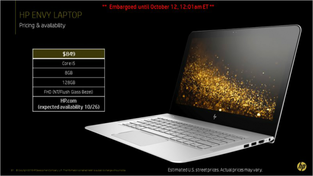 Präsentation zum Envy-13-Notebook (Bild: HP)