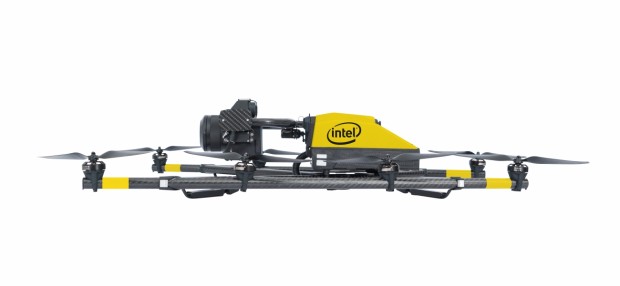 Der Copter hat insgesamt acht Rotoren. (Bild: Intel)