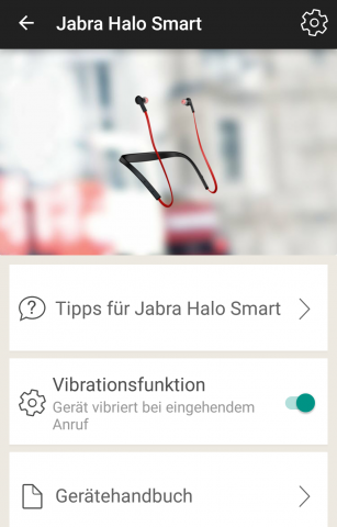 Die Vibrationsfunktion im Nackenbügel kann abgeschaltet werden. (Screenshot: Golem.de)