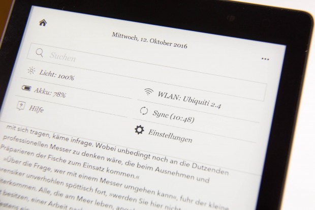 Ein Untermen&uuml; mit Statusinformationen ist bequem erreichbar. (Bild: Martin Wolf/Golem.de)