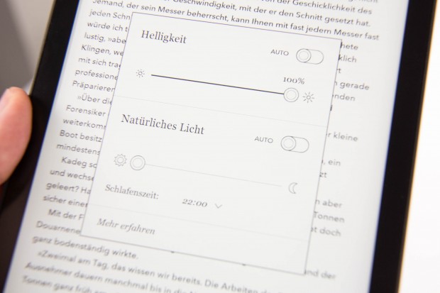 Helligkeit und Farbtemperatur k&ouml;nnen automatisch geregelt werden. (Bild: Martin Wolf/Golem.de)