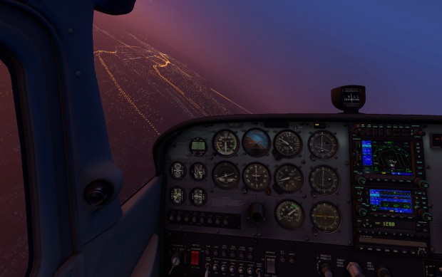 X-Plane 11 und die Cessna 172SP (Screenshot: Laminar Research)