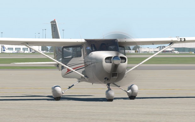 X-Plane 11 und die Cessna 172SP (Screenshot: Laminar Research)