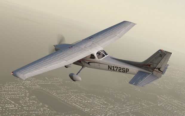 X-Plane 11 und die Cessna 172SP (Screenshot: Laminar Research)