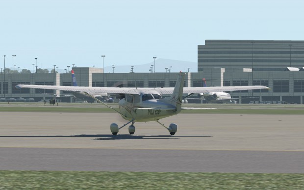 X-Plane 11 und die Cessna 172SP (Screenshot: Laminar Research)