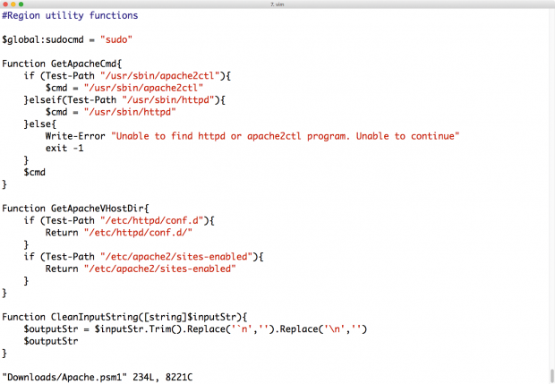 Für Shell-Skripte kann der Anwender in der Powershell in separaten Dateien beliebige Funktionen definieren, die sich ... (Screenshot: Martin Loschwitz)