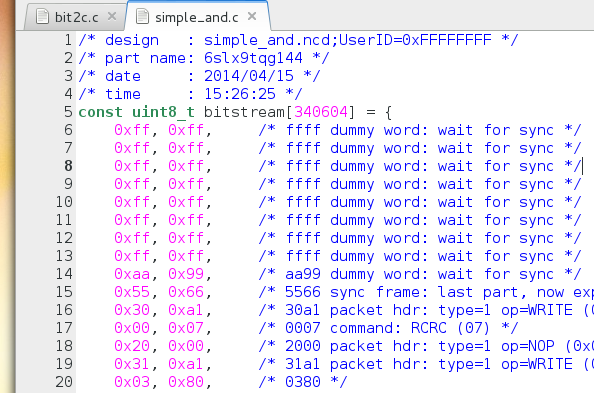 FPGA-Quellcode (Bild: Christer Weinigel)