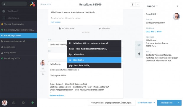 Die Helpdesk-Anwendung von Zammad (Bild: Zammad)
