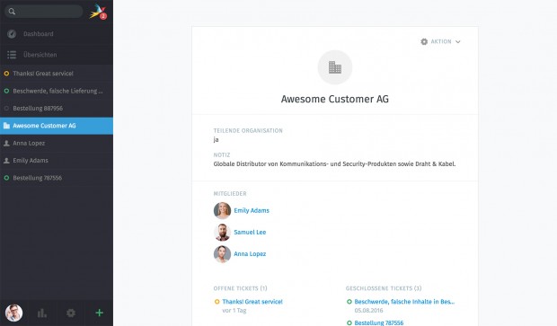 Die Helpdesk-Anwendung von Zammad (Bild: Zammad)