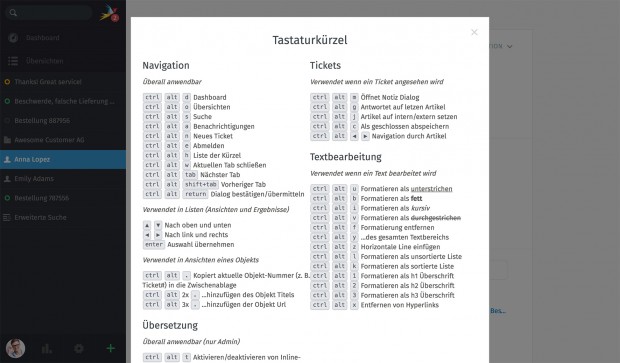 Die Helpdesk-Anwendung von Zammad (Bild: Zammad)