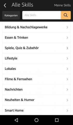 Verschiedene Skills-Kategorien stehen zur Wahl. (Screenshot: Golem.de)