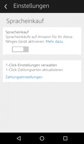 Der Einkauf bei Amazon kann komplett abgeschaltet werden. (Screenshot: Golem.de)