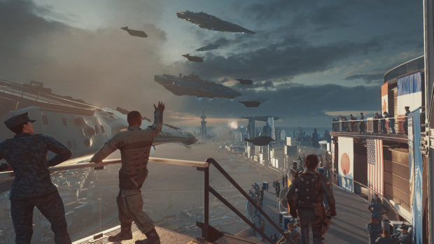 Bei einer Milit&auml;rparade gibt es eine &Uuml;berraschung... (Screenshot: Golem.de)