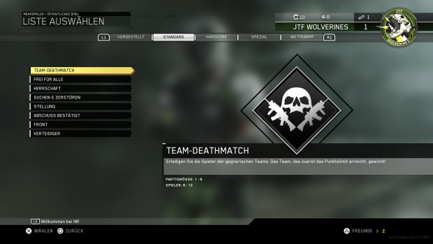 Die Liste der Modi ist ausreichend lang. (Screenshot: Golem.de)