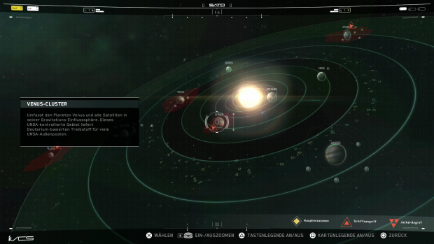 Die kleinen roten Markierungen f&uuml;hren zu Zusatzmissionen. (Screenshot: Golem.de)