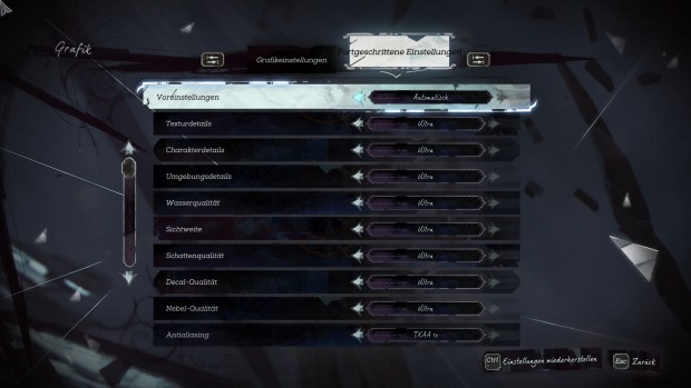 Die meisten Settings steigern die Bildrate kaum (Screenshot: Marc Sauter/Golem.de)
