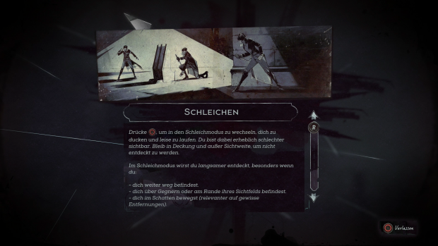 Im Tutorial lernen wir unter anderem das Schleichen. (Screenshot: Golem.de)