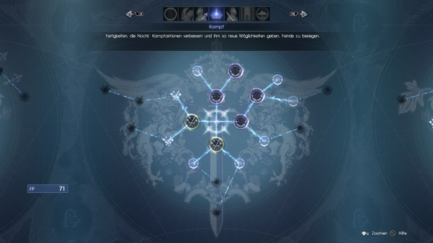 Der Talentbaum erstreckt sich &uuml;ber mehrere Bildschirme. (Screenshot: Golem.de)