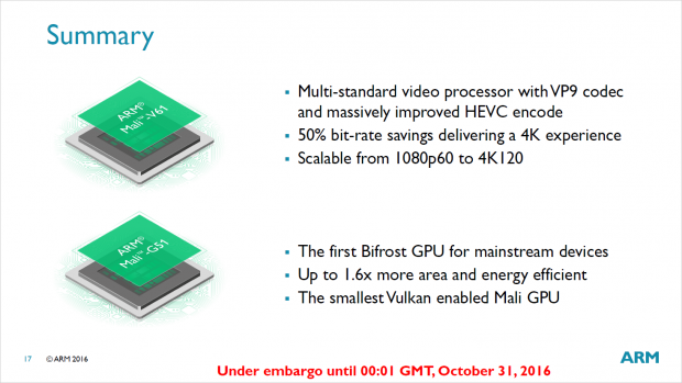 Mali-G51 und Mali-V61 (Bild: ARM)