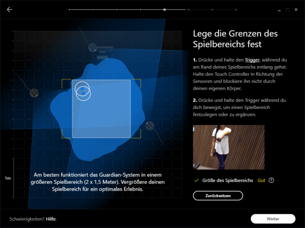 Wir können das Rechteck leider in der Software nicht rotieren. (Screenshot: Golem.de)