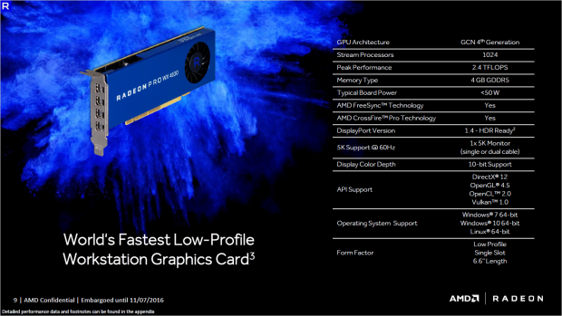 Radeon Pro WX 4100 (Bild: AMD)