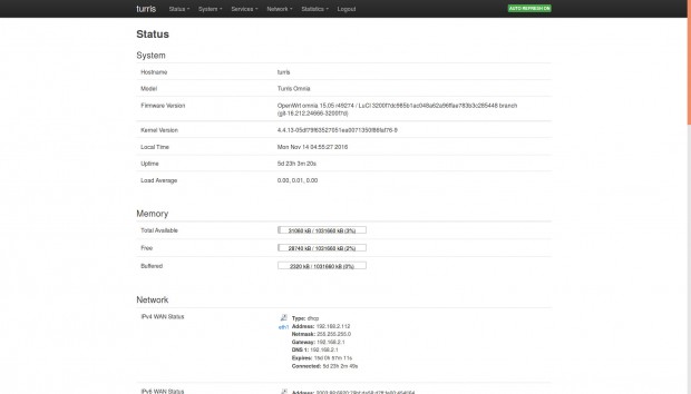In der erweiterten Konfigurationsoberfl&auml;che Luci l&auml;sst sich tief ins System eingreifen.