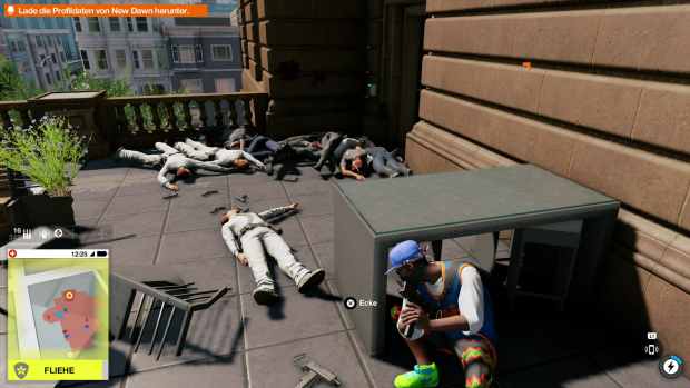 Verschanzen und dann einen nach dem anderen t&ouml;ten - so schaffen auch wir die Mission. (Screenshot: Golem.de)