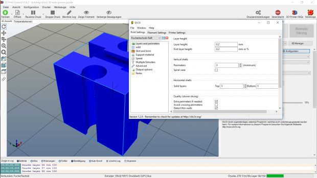 Slic3r-Integration (Bild: Alexander Merz)