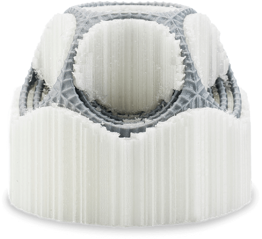 Druckobjekt mit wasserlöslichem Stützmaterial (Bild: Ultimaker)