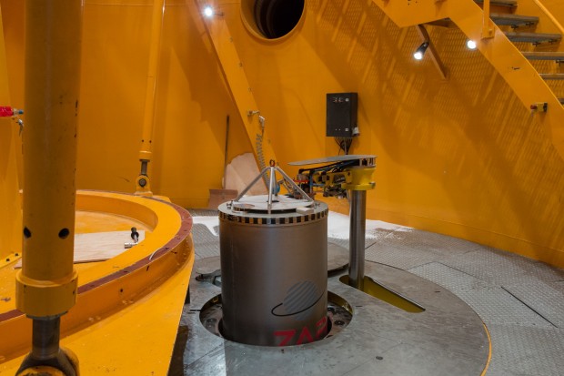 ... wird auf dem Katapult abgesetzt. (Foto: Werner Pluta/Golem.de)