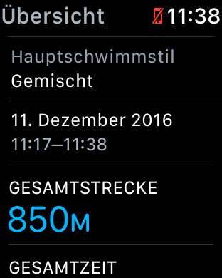 Nach dem Sport gibt es eine kurze Auswertung auf der Uhr. (Screenshot: Golem.de)
