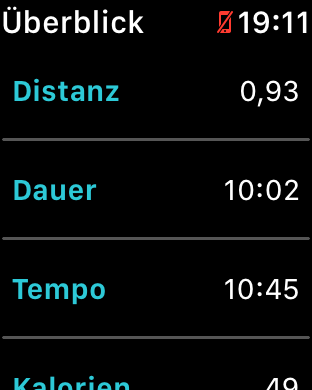 Runkeeper zeigt nach dem Training wichtige Kennzahlen an. (Screenshot: Golem.de)
