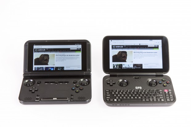 Ungleiche Brüder: links der GPD XD, rechts der GPD Win (Foto: Martin Wolf/Golem.de)