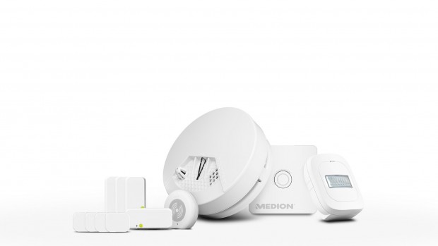 Das Einsteiger-Set von Medions Smart-Home-System (Bild: Medion)