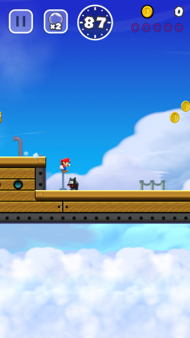 Auch auf Luftschiffen ist Mario unterwegs. (Screenshot: Golem.de)