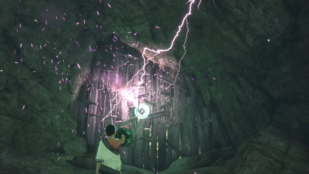 Blitzmagie zerstört diese Holzpforte. (Screenshot: Golem.de)